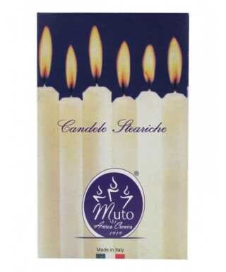 CERARIA CICOGNA Candele Di Paraffina Bianche 10pz
