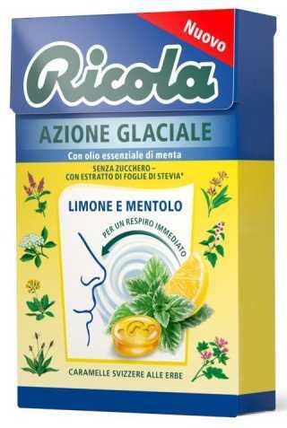 RICOLA Astuccio Azione Glaciale Limone Mentolo SZ 50gr scx20pz