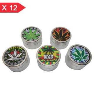 GRINDER Foglia Metal JAMAICA 3 Parti 40x36mm scx12pz