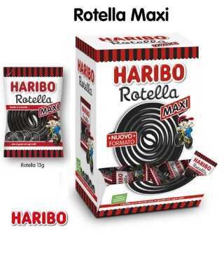 HARIBO Marsupio MAXI Rotella Liquirizia NUOVO FORMATO da 13gr 2,6kg scx200pz