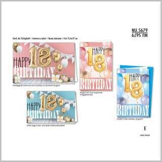 Biglietti Augurali Compleanno 18 ANNI 12Unt