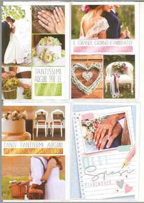 Biglietti Augurali Matrimonio Assortimento 3 12Unt