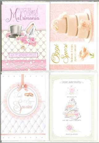 Biglietti Augurali Matrimonio Assortimento 2 12Unt