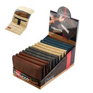 CHAMP Portatabacco Simil Pelle 110x75mm 4 Colori Assortiti x1pz