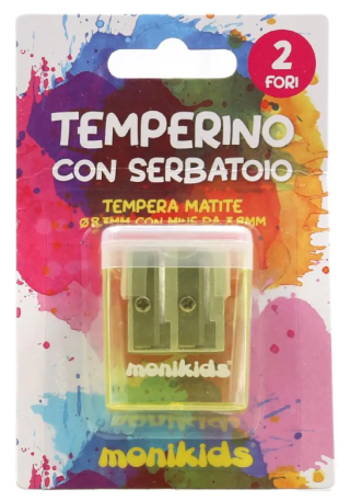 MONIKIDS Temperamatite Con Serbatoio 2 Fori x1pz