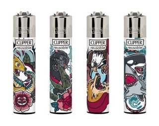 Accendino CLIPPER Large BATTLE TATOO scx48pz