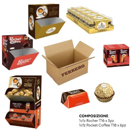 FERRERO Kit Praline Singole 188pz + EXPO da Banco