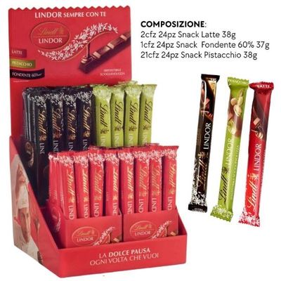 LINDT Expo LINDOR Snack 96pz