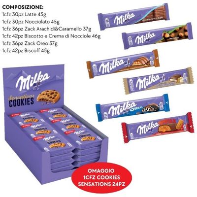 MILKA Barrette COMBO 5+1 OMAGGIO 240pz
