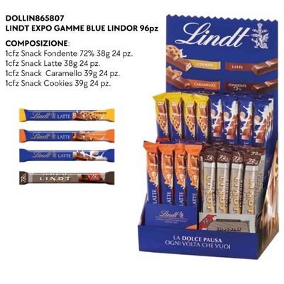 LINDT Expo Gamme Blue LINDOR 96pz