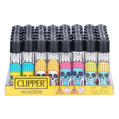 Accendino CLIPPER Large MUSHROOM SKULLS Accendino CLIPPER Large MUSHROOM SKULLS