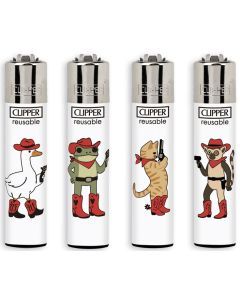 Accendino CLIPPER Large COWBOY ANIMALS scx48pz Accendino CLIPPER Large COWBOY ANIMALS scx48pz