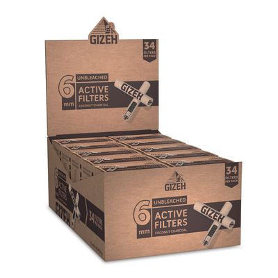 GIZEH Filtri Slim 6mm UNBLEACHED Coconut Charcoal Ast. 34ff scx10pz GIZEH Filtri Slim 6mm UNBLEACHED Coconut Charcoal Ast. 34ff scx10pz