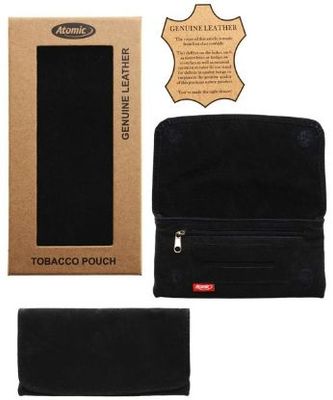 Portatabacco ATOMIC Nero Vera Pelle x1pz Portatabacco ATOMIC Nero Vera Pelle x1pz