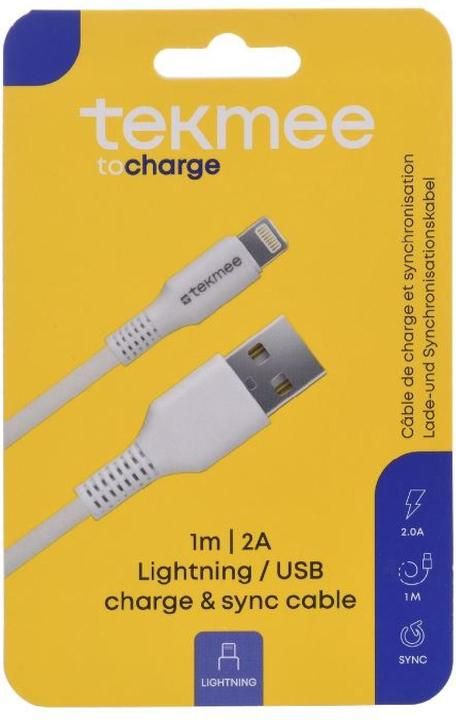 TEKMEE Cavo Ricarica USB-A/Lightning TEKMEE Cavo Ricarica USB-A/Lightning