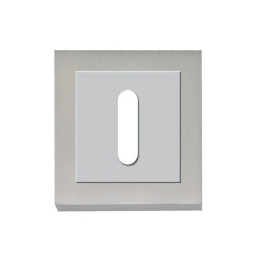 COMPLEMENTOS MANIVELAS CUADRADAS BOCALLAVE NIQUEL SATINADO CROMO BRILLO    OFERTA 1 Caja 10 Juegos.