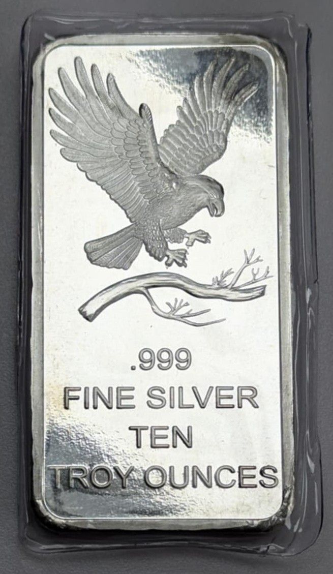 10 oz SilverTowne Eagle Silver Bar (New)
