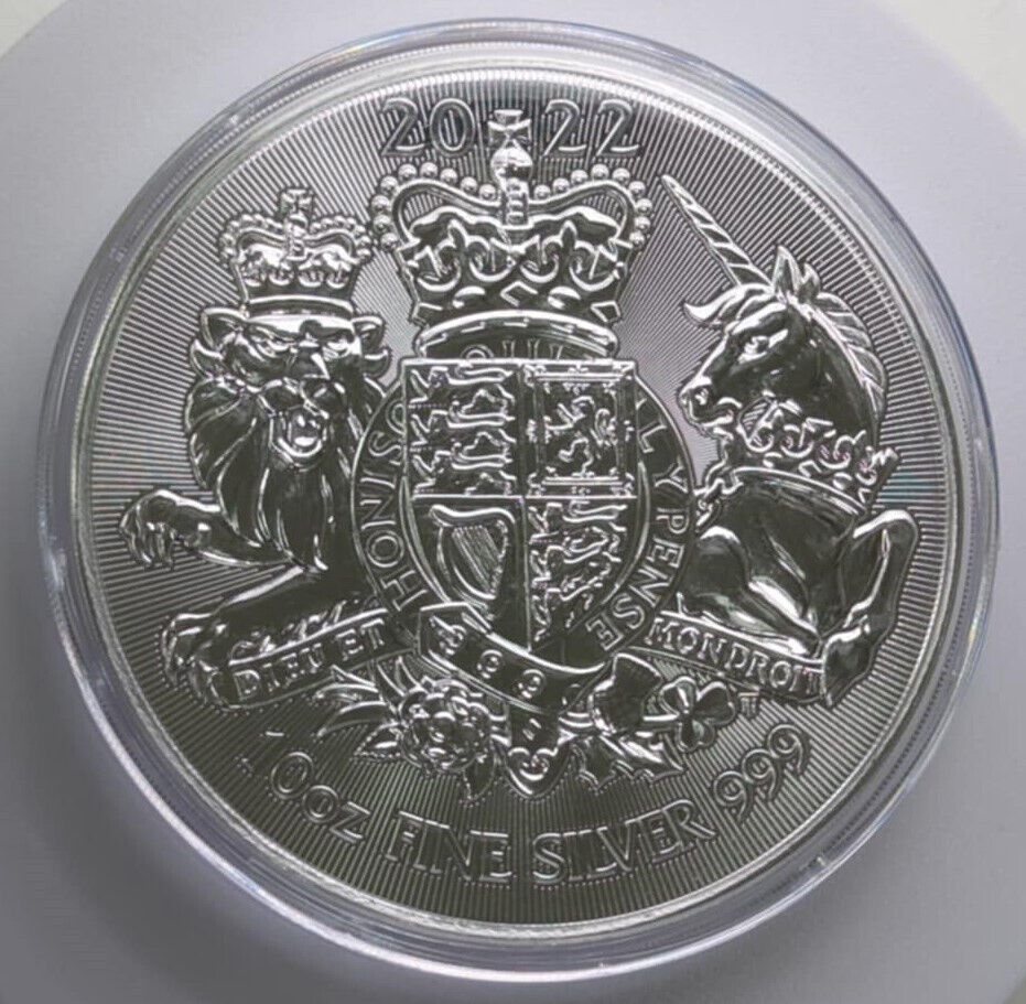 2022 British Royal Arms 10oz .999 Fine Silver Coin