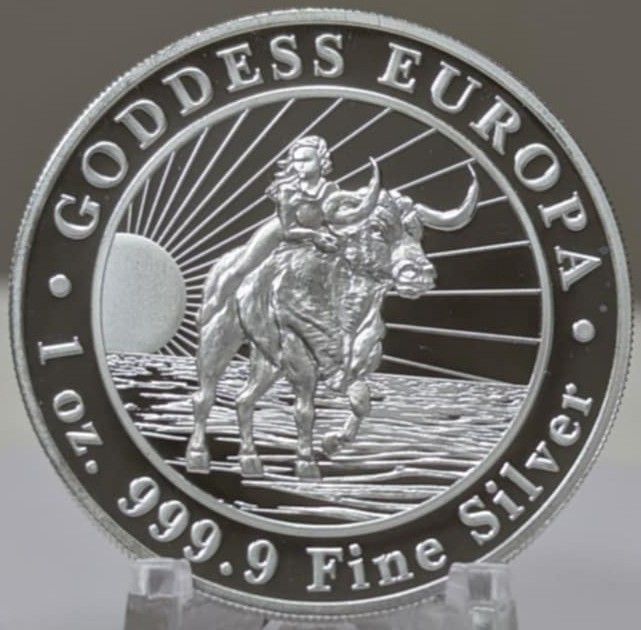2022 1oz Tokelau Goddess Europa 9999 Fine Silver Coin