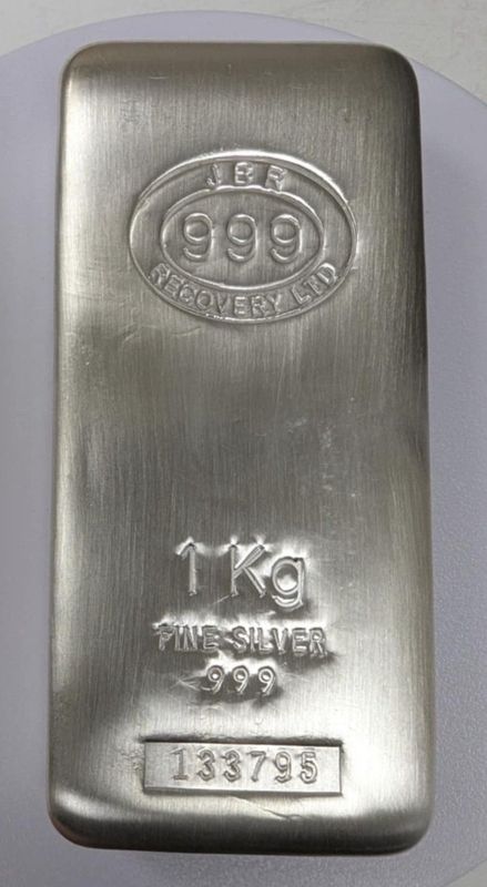1 Kilo JBR Silver Bar (New)