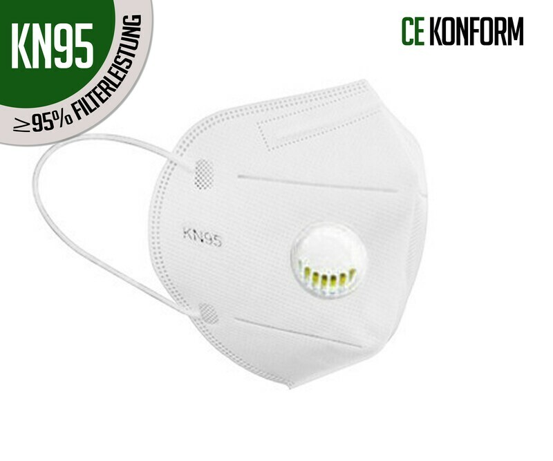Atemschutzmasken KN95 (FFP2) mit Ventil 10er Packung Atemschutzmasken KN95 (FFP2) mit Ventil 10er Packung