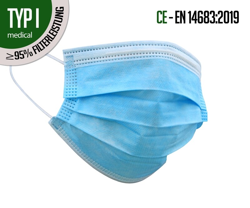 TYP I - Atemschutzmasken 50er Packung (solange Vorrat) TYP I - Atemschutzmasken 50er Packung (solange Vorrat)