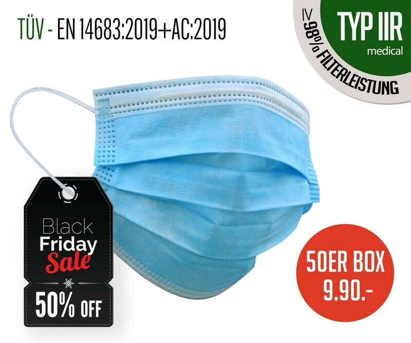 TYP IIR Atemschutzmasken 50er Packung TYP IIR Atemschutzmasken 50er Packung