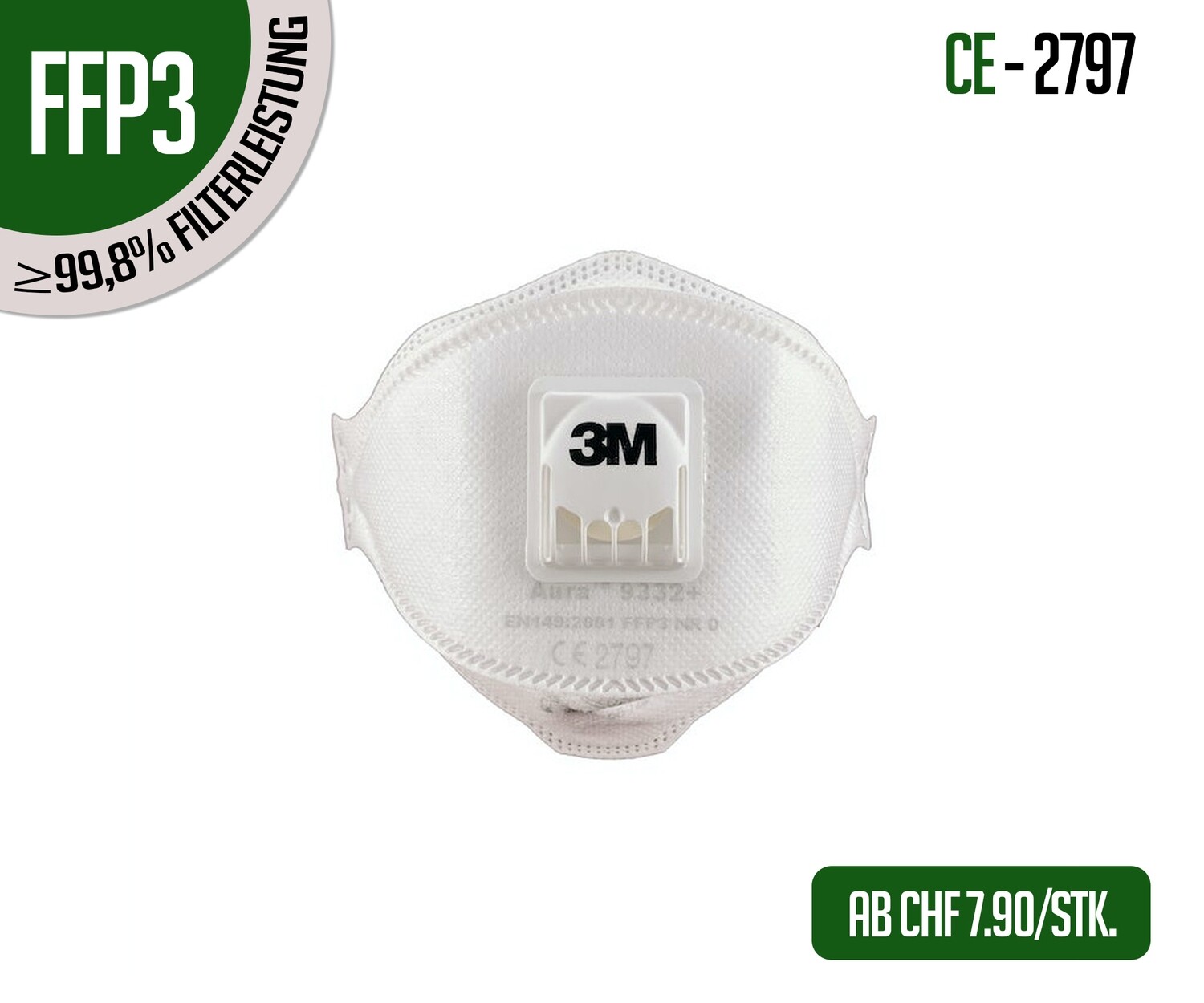 FFP3-Atemschutzmaske von 3M | Schutzmasken.ch