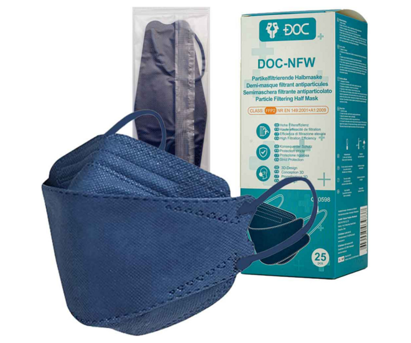DOC NFW FFP2 Masks - Blue - Box of 25