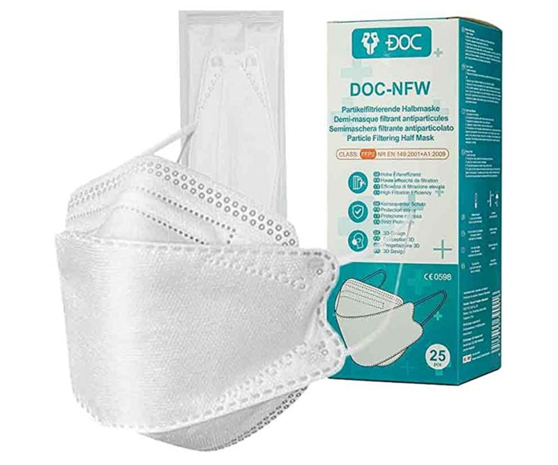 DOC NFW FFP2 Masks - White - Box of 25