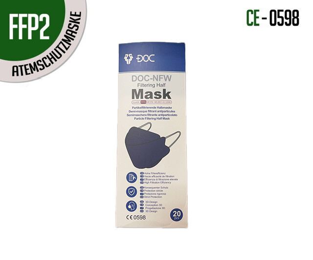 DOC NFW FFP2-Masken - Blau - 20er Box