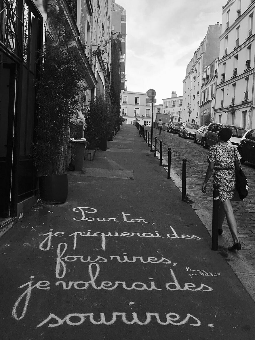 Pour toi, je piquerai des fous rires, je volerai des sourires - 37,5 X 50 cm limité à 15 exemplaires