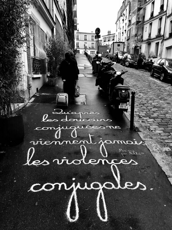 Qu'après les douceurs conjuguées ne viennent jamais les violences conjugales - 28,5 X 38 cm limité à 2 exemplaires
