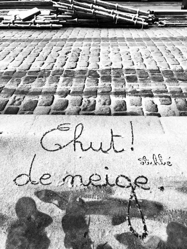 Chut ! de neige - 28,5 X 38 cm limité à 2 exemplaires