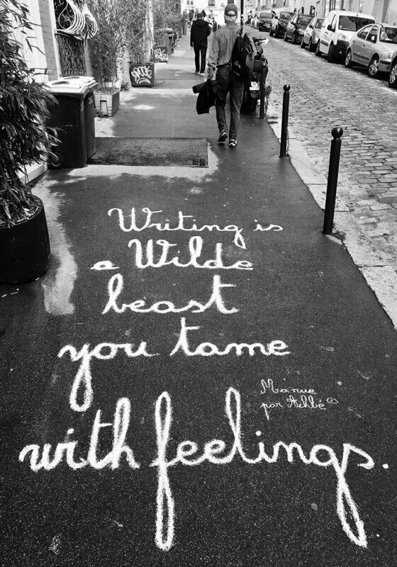 Writing is a Wilde beast you tame with feelings - 28,5 X 38 cm limité à 2 exemplaires