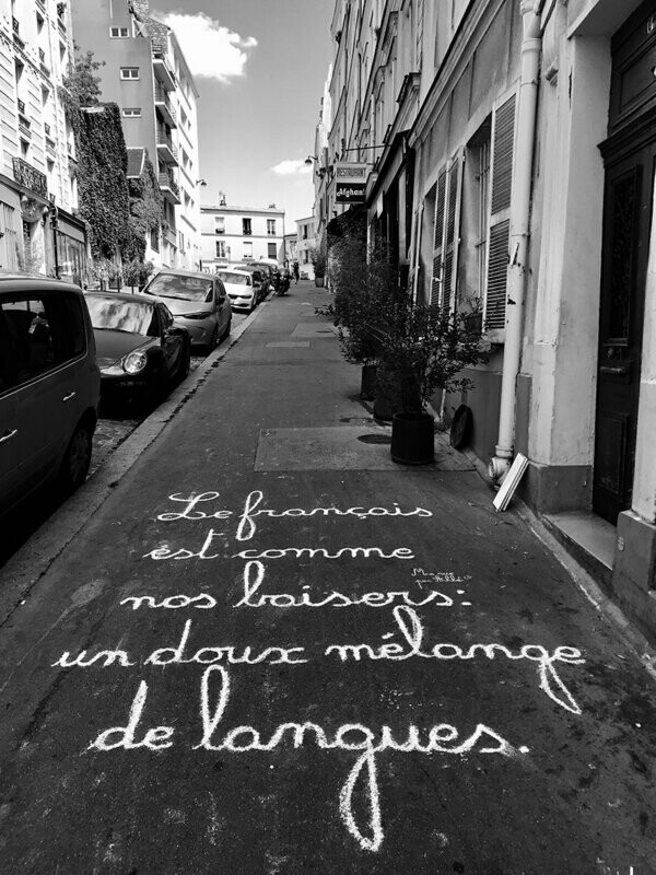 Le français est comme nos baisers : un doux mélange de langues - 28,5 X 38 cm limité à 2 exemplaires