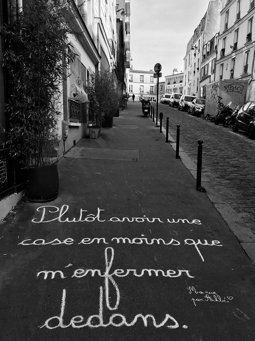 Plutôt avoir une case en moins que m'enfermer dedans - 90 X 120 cm limité à 1 exemplaire