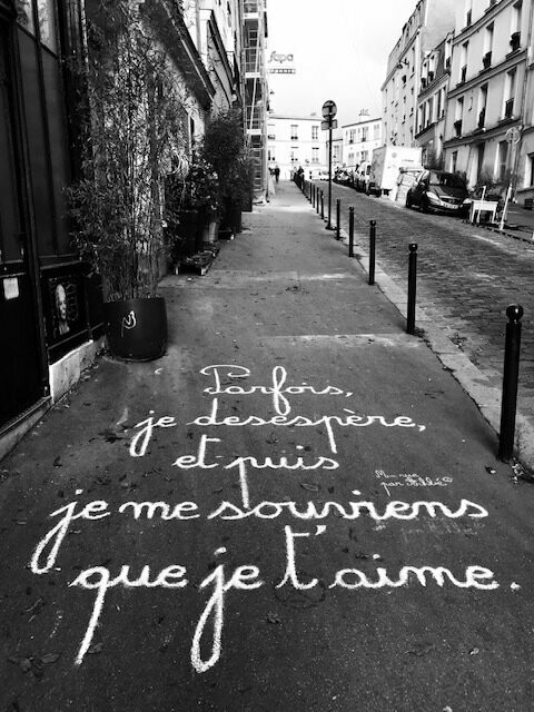 Parfois, je désespère, et puis je me souviens que je t’aime - 90 X 120 cm limité à 1 exemplaire