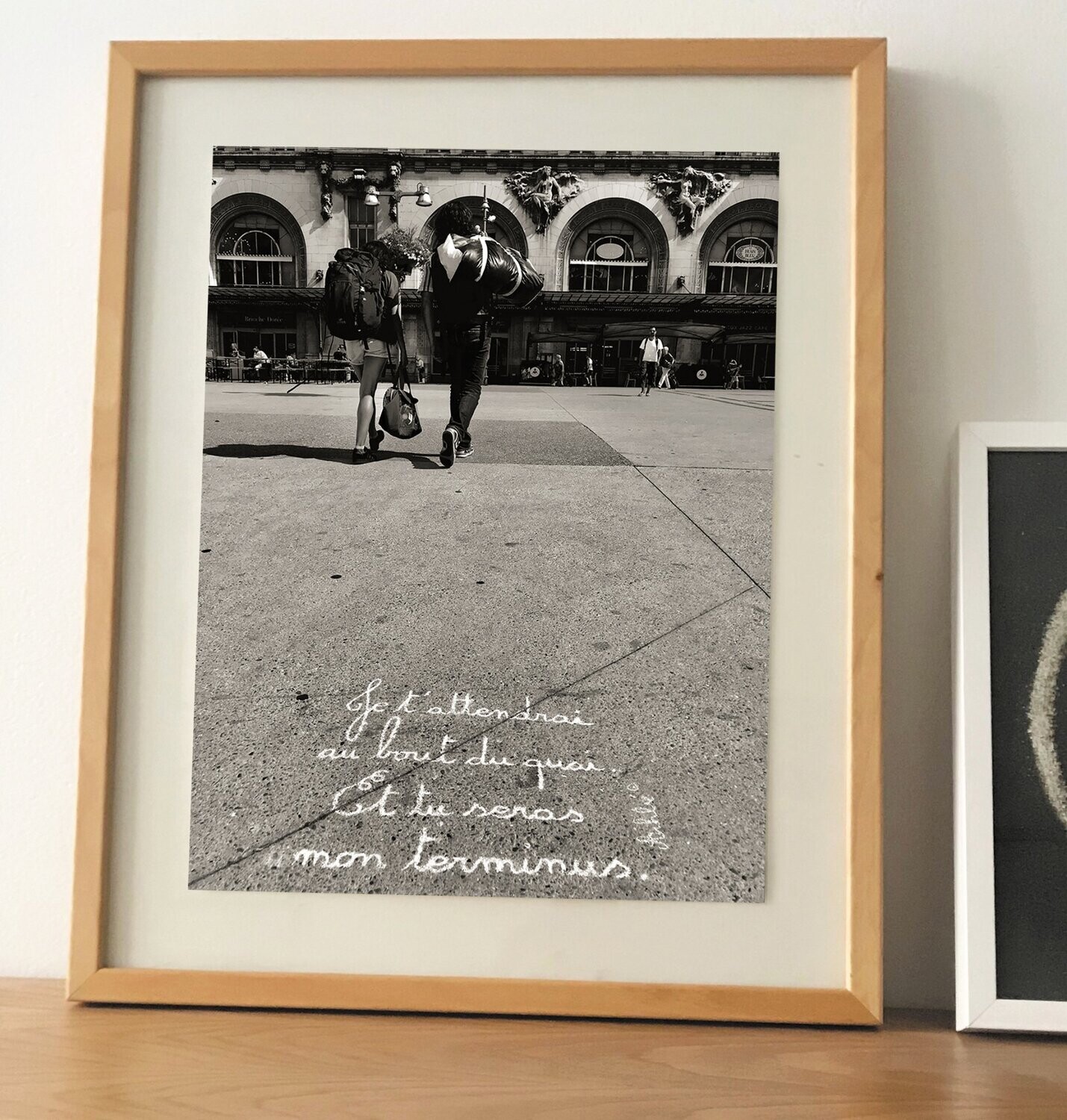 VENTE ÉPHÉMÈRE - Je t'attendrai au bout du quai. Et tu seras mon terminus - 19 X 25 cm limité à 5 exemplaires