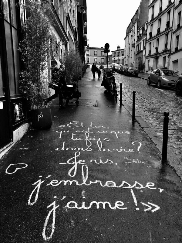 Et toi, qu'est-ce que tu fais dans la vie ? Je ris, j'embrasse, j'aime - 28,5 X 38 cm limité à 2 exemplaires Et toi, qu'est-ce que tu fais dans la vie ? Je ris, j'embrasse, j'aime - 28,5 X 38 cm limité à 2 exemplaires