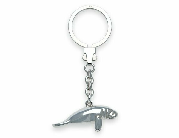 Key ring manatee silver