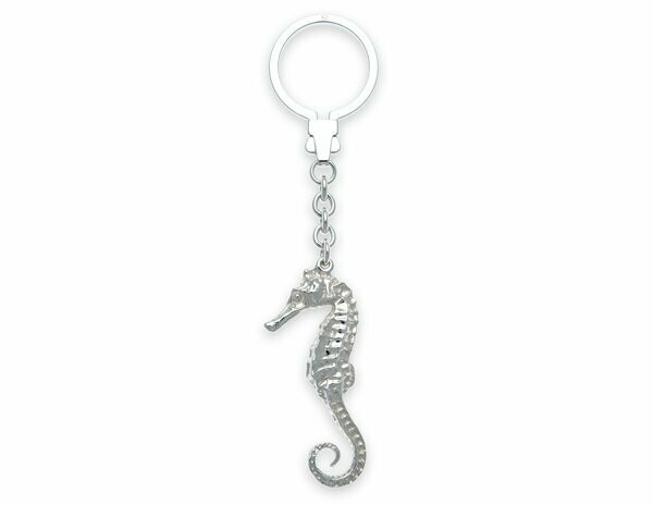 Llavero colgante caballito de mar plata Llavero colgante caballito de mar plata