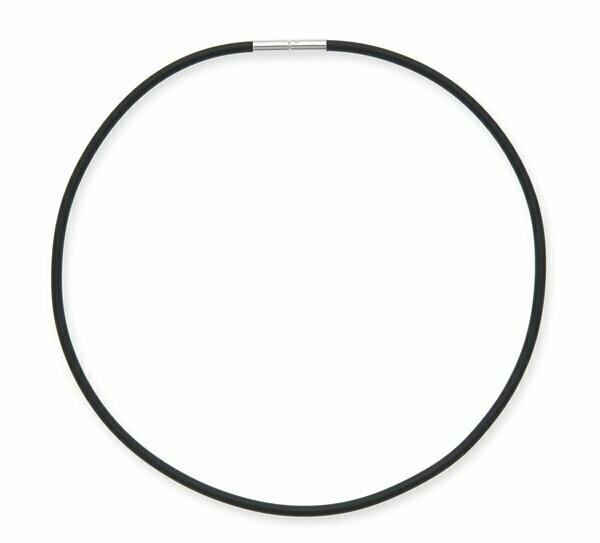 Rubber Necklace Bayonet (3 mm) Silver 925 Rubber Necklace Bayonet (3 mm) Silver 925