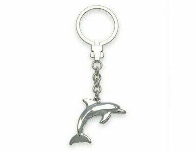 Schlüsselanhänger Delfin Silber