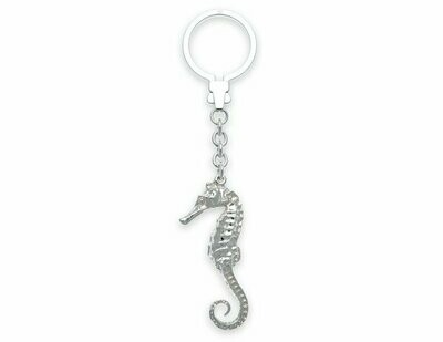 Llavero colgante caballito de mar plata Llavero colgante caballito de mar plata