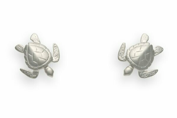 Pendientes de botón de tortuga Pendientes de botón de tortuga