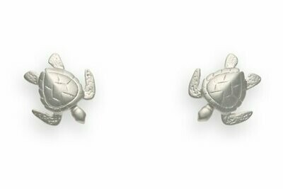 Pendientes de botón de tortuga
