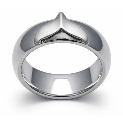Wide Ring with Whale Tail