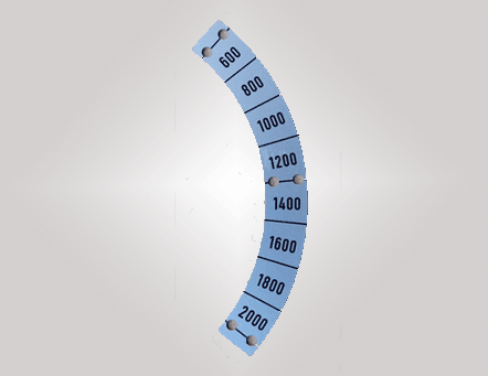 Metallschild &quot;Handgas_Skala&quot; ab Jg. 1977