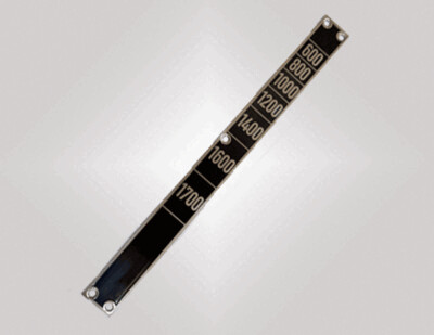 Metallschild &quot;Handgas Skala &quot; bis Jg 1956